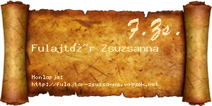 Fulajtár Zsuzsanna névjegykártya