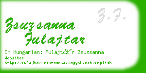 zsuzsanna fulajtar business card